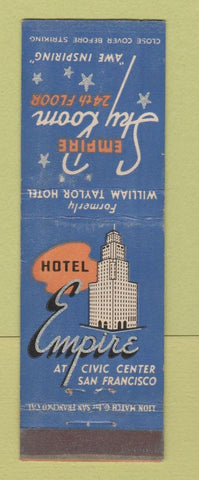 Matchbook Cover - Hotel Empire San Francisco CA WEAR