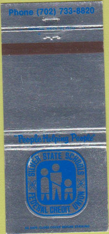 Matchbook Cover - Silver State Schools Credit Union Las Vegas NV 30 Strike