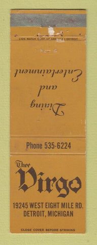 Matchbook Cover - Thee Virgo Detroit MI restaurant WORN