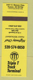 Matchbook Cover - Triple T Truck Terminal Tucson AZ oil gas restaurant