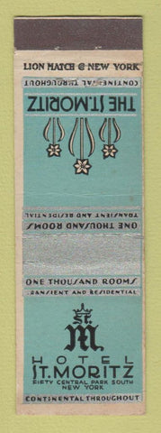 Matchbook Cover Hotel St Moritz New York City WEAR deco