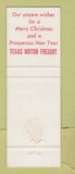 Matchbook Cover - Texas Motor Freight Trucking Christmas