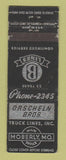 Matchbook Cover - Drscheln Bros Trucking Moberly MO WORN