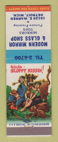 Matchbook Cover - Modern Mirror and Glass Shop Detroit MI hillbilly