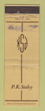 Matchbook Cover - PK Staley Motor Express Trucking Cleveland OH WORN