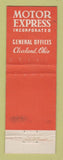 Matchbook Cover - PK Staley Motor Express Trucking Cleveland OH WORN