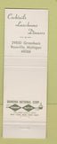 Matchbook Cover - Mr Pauls Chop House Roseville MI restaurant