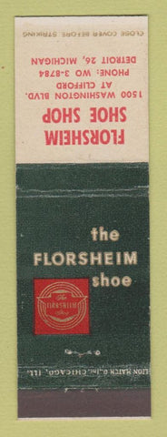 Matchbook Cover - Florsheim Shoes Detroit MI
