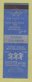 Matchbook Cover - Gillette Motor Transport Trucking Dallas TX