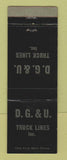 Matchbook Cover - DG&U Trucking Lines WEAR