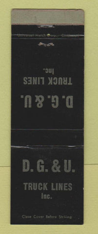 Matchbook Cover - DG&U Trucking Lines WEAR