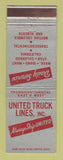 Matchbook Cover - United Truck Lines Trucking WEAR