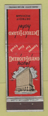 Matchbook Cover - Detroit Leland Hotel MI