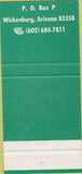 Matchbook Cover - Wickenburg Inn Guest Ranch Wickenburg AZ 30 Strike