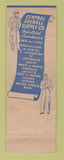 Matchbook Cover - Central Overall Supply Detroit MI