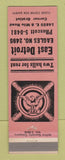 Matchbook Cover - Eagles Club East Detroit MI