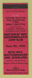 Matchbook Cover - Rite Way Watchmakers Jewelry Detroit MI Martin Weintraub