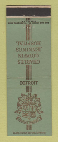 Matchbook Cover - Charles Godwin Jennings Hospital Detroit MI