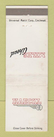 Matchbook Cover - Haeckl Trucking Chicago IL WEAR