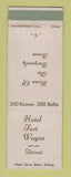 Matchbook Cover - Hotel Fort Wayne Detroit MI