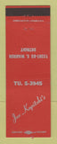 Matchbook Cover - Joe Kopitzki's Detroit MI