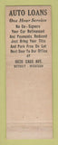 Matchbook Cover - Leo Biggs Auto Bankers Loans Detroit MI