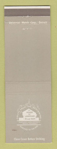 Matchbook Cover - House of Lanphar Mortgage Real Estate Detroit MI
