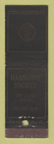 Matchbook Cover - Harmonie Society Detroit MI WEAR