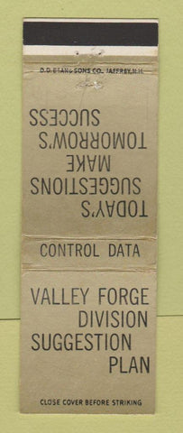 Matchbook Cover - Valley Forge Division Suggestion Plan