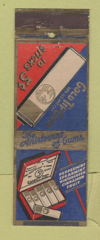Matchbook Cover - Gold Tip Gum WEAR