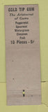 Matchbook Cover - Gold Tip Gum WEAR