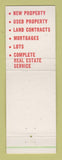 Matchbook Cover - Al Fisher Real Estate Detroit MI