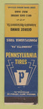 Matchbook Cover - Pennsylvania Tires George Simms Detroit MI