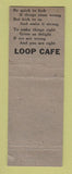 Matchbook Cover - Loop Cafe Manitou Springs Colorado Tepee Room WEAR