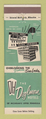 Matchbook Cover - Deglman Hotels Sault Ste Marie MI