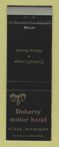 Matchbook Cover - Doherty Motor Hotel Clare MI