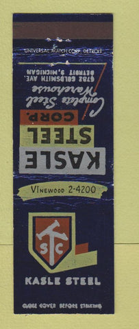 Matchbook Cover - Kasle Steel Corp Detroit MI