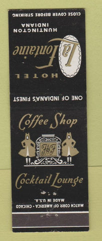 Matchbook Cover - Hotel La Fontaine Huntington IN