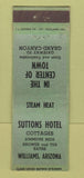 Matchbook Cover - Suttons Hotel Williams AZ