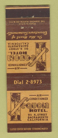 Matchbook Cover - Sequoia Hotel Sacramento CA