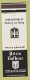 Matchbook Cover - Peter's Hofbrau San Diego CA