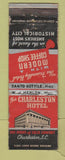 Matchbook Cover - Charleston Hotel SC WORN