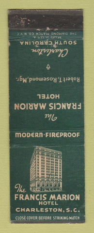 Matchbook Cover - Francis Marion Hotel Charleston SC WEAR