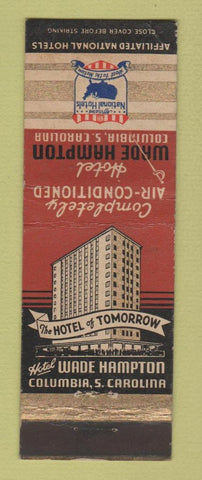 Matchbook Cover - Hotel Wade Hampton Columbia SC
