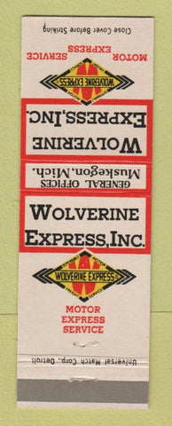 Matchbook Cover - Wolverine Express Trucking Muskegon MI