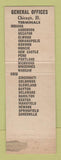 Matchbook Cover - Hinchcliff Motor Service Trucking Chicago IL