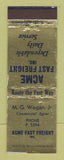 Matchbook Cover - Acme Fast Freight Trucking WEAR