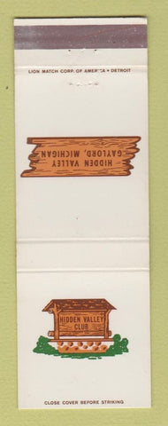 Matchbook Cover - Hidden Valley Club Gaylord MI
