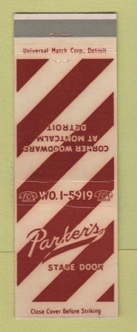 Matchbook Cover - Parker's Stage Door Detroit MI WEAR