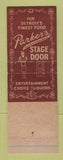 Matchbook Cover - Parker's Stage Door Detroit MI WEAR